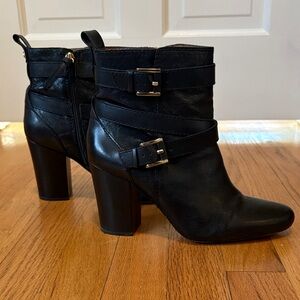 Louise et Cie Black Buckle Ankle Booties